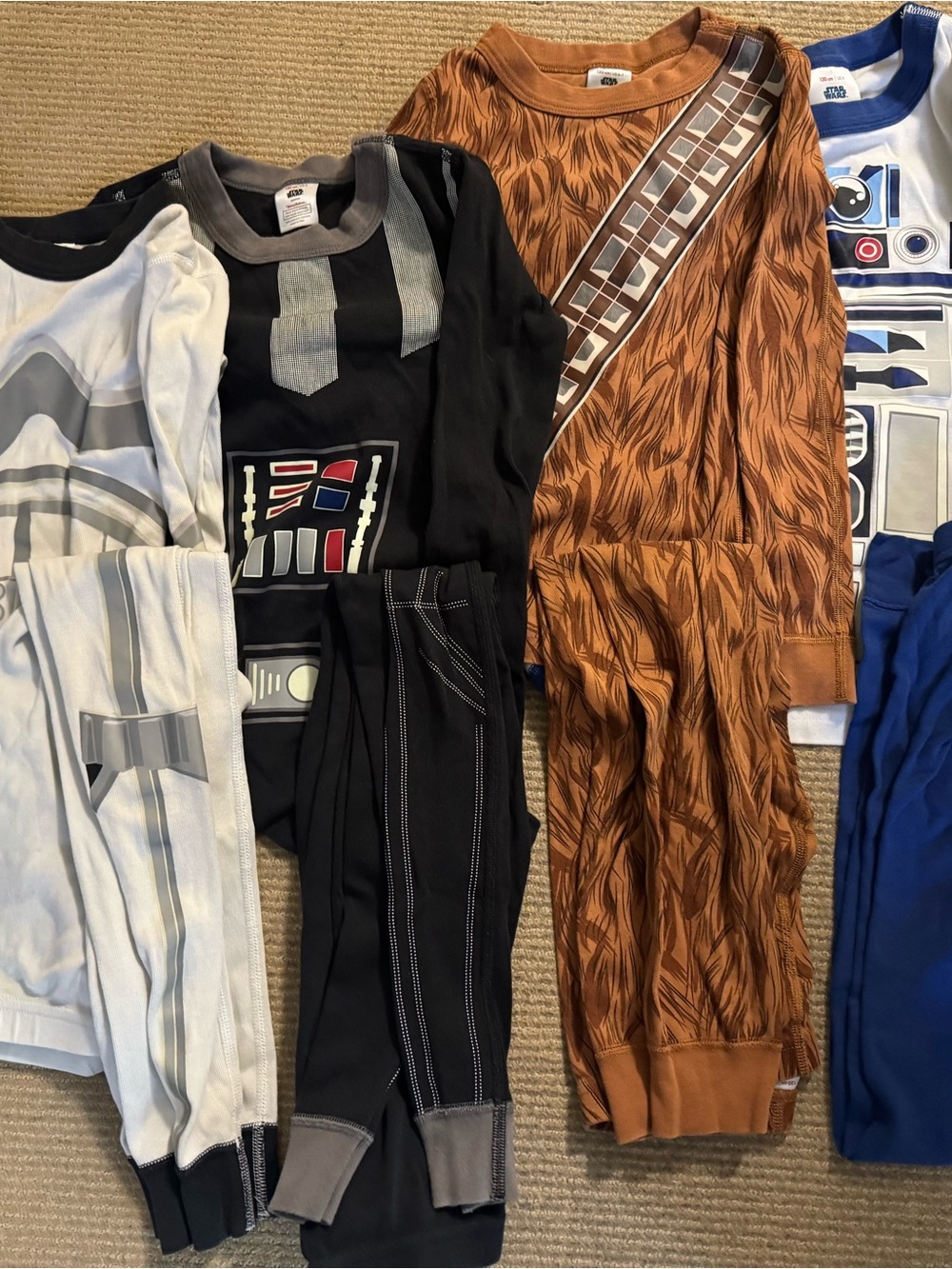 LOT Star Wars Chewbacca Darth Vader Storm Trooper Hanna Andersson Pajama Sets